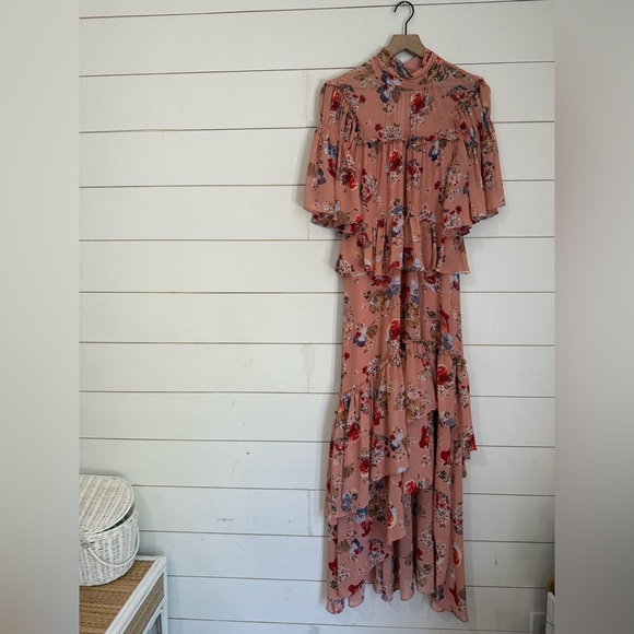 Cinq a Sept Jamie Georgette Floral Tiered Dress - Picture 4 of 13